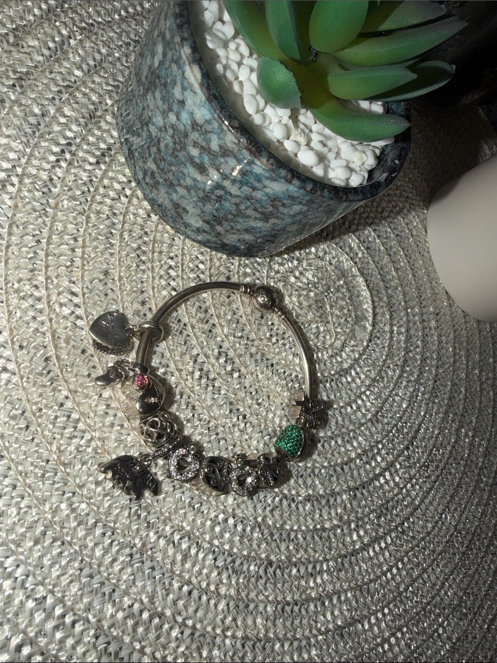 Authentic Pandora Bracelet w/ 11 Charms Sterling Silver